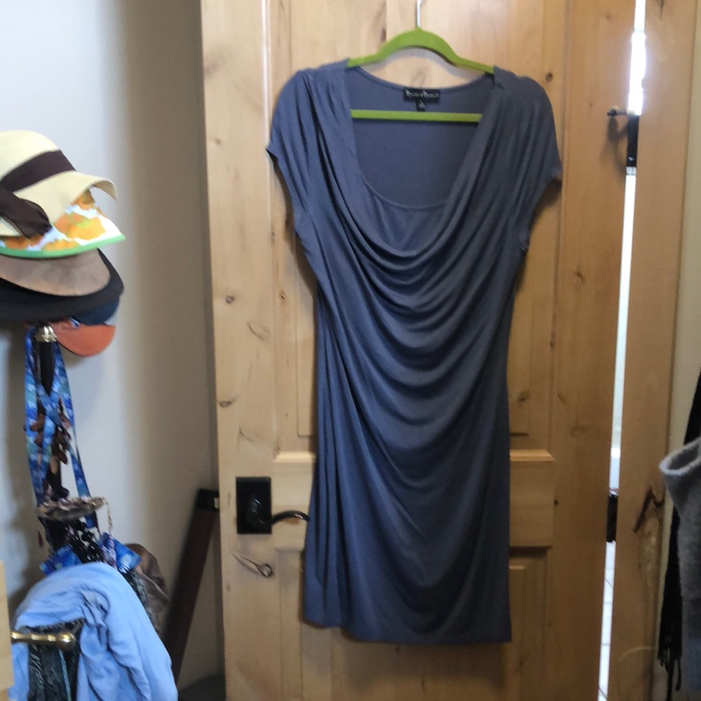 Grayish blue cap sleeve dress- large
